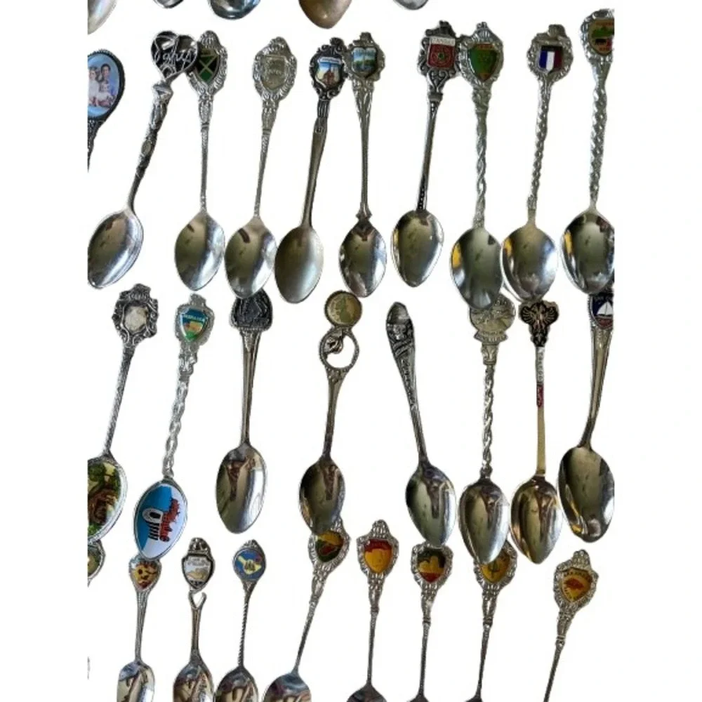 Souvenir Spoon Lot Unisex OS Mixed Good 83pc Vintage Rolex Royal Enamel
